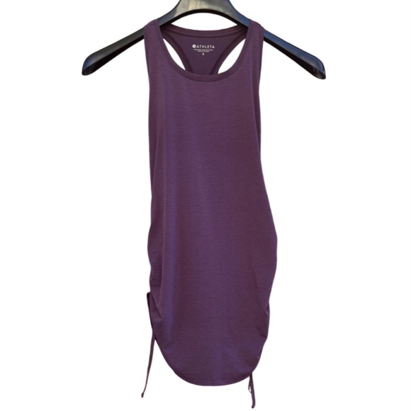 Athleta Tops - Athleta Racerback Tank Top Size Small Plum Purple Cinched Sides w/Ties